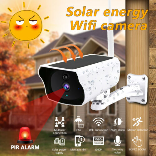 1080P Solar Powered Energy Security Camera Wireless WiFi IP Home HD CCTV Outdoor