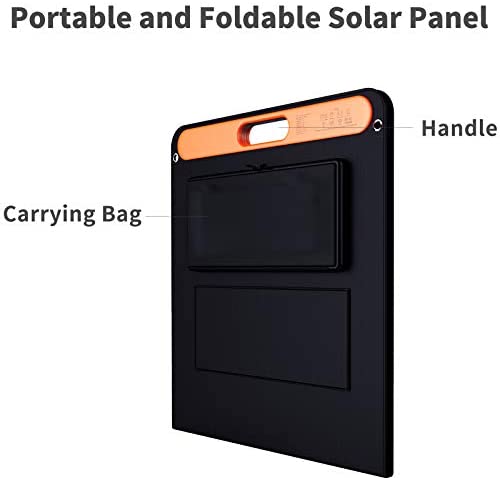 Jackery SolarSaga 100W Portable Solar Panel for Explorer 240/300/500/1000 Power Station, Foldable US Solar Cell Solar Charger with USB Outputs for...