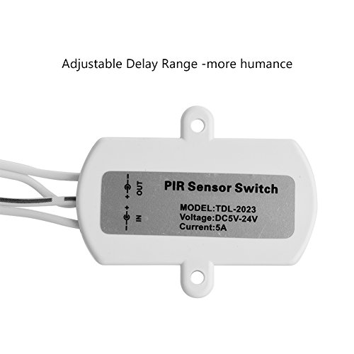 Zerone DC 5-24V Mini PIR Motion Sensor Switch Occupancy Sensor Switch for DIY LED Lighting, PIR Infrared Motion Sensor Detector Automatic Switch...