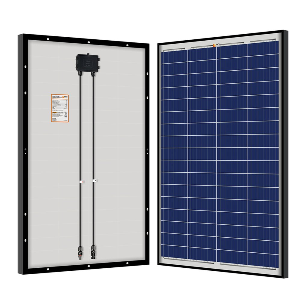 100 WATT POLY SOLAR PANEL BLACK FRAME
