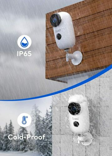 1080P Outdoor Camera Wireless Rechargeable Battery Powered Home Security WiFi