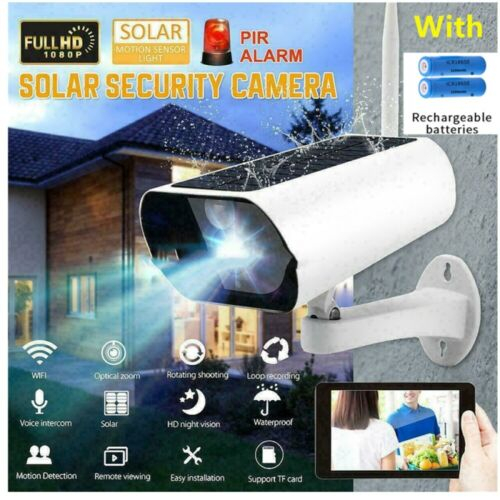 1080P Solar Camera Powered Energy Security Wireless IP WiFi Camera Night Vision