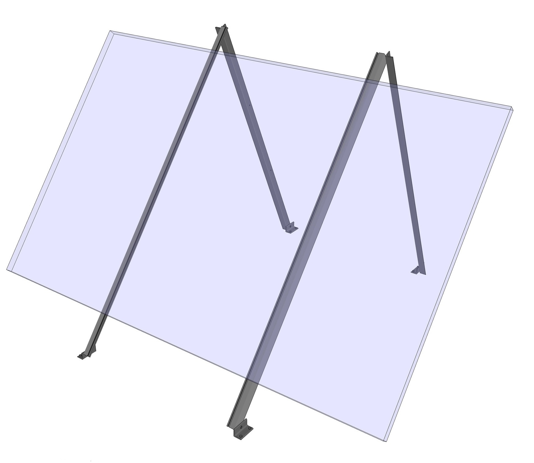 Adjustable Roof/Ground/Wall Mount for 1 medium module – General Specialties
