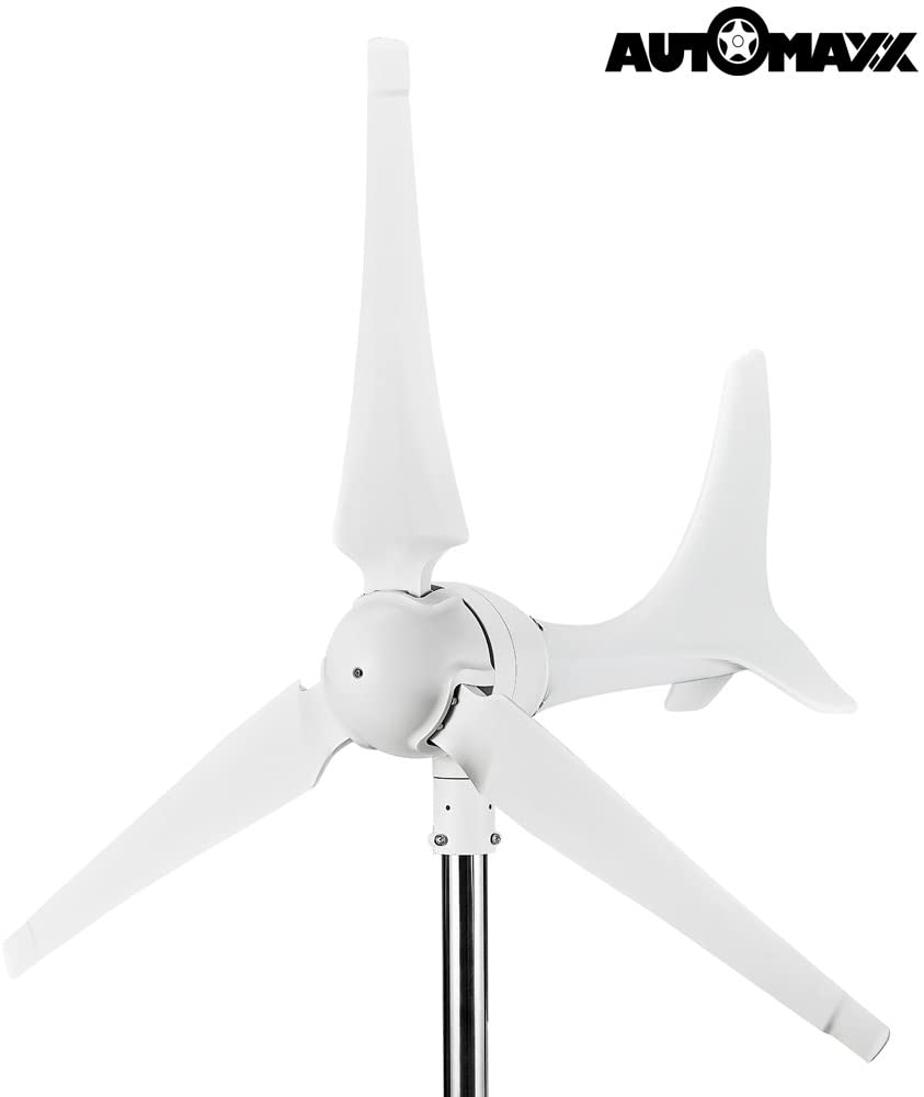 Automaxx Windmill 600W (12V/24V) (50A/25A) Wind Turbine Generator kit Wind Power MPPT Charge Controller Included (Amp, Volt & Watt Display) +…