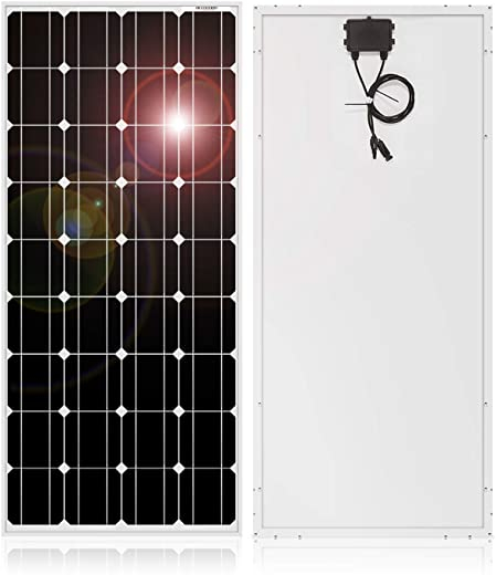 DOKIO 100w 18v Solar Panel German TÜV Certification Monocrystalline(HIGH Efficiency) to Charge 12v Battery(Vented AGM Gel) or Off-Grid and Hybrid…