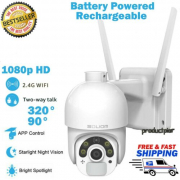 Home Security Camera Outdoor Rechargeable Battery Power Wireless Spotlight S800