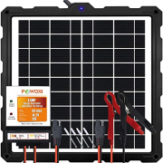 POWOXI-Upgraded-20W-Solar-Battery-Charger-Maintainer, External Smart 3-Stages PWM Charge Controller, 12V Solar Panel Trickle Charging Kit for Car,…
