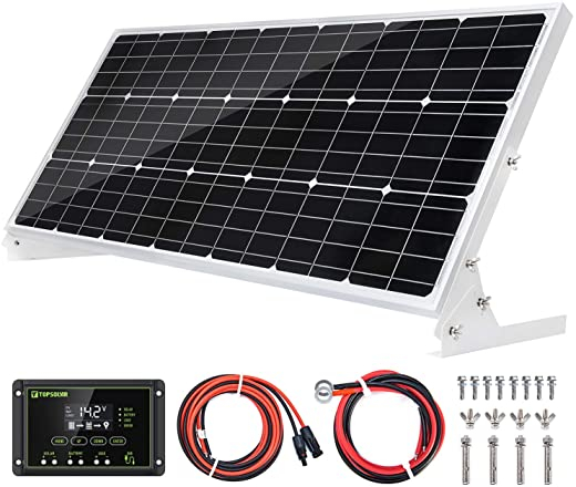 Topsolar 100W 12V Solar Panel Trickle Charger Battery Maintainer Kits