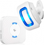 Wireless Motion Sensor Alarm, ELEPOWSTAR Motion Sensor Detect Alert, Motion Detection Doorbell with 58 Chimes & 5 Level Volumes & LED Flash (1…