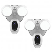 Wireless Outdoor Bullet Wi-Fi Security Camera with Alarm System 2-Pack