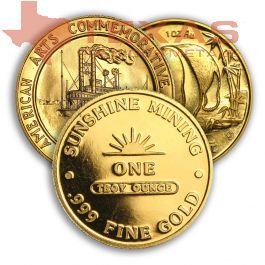 1 oz Gold Coin / Round (Varied Condition – Mint of Our Choice)