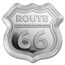 1 oz Silver - Icons of Route 66 Shield (Texas Cadillac Ranch)