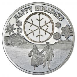 1 oz Silver Proof Coin – 2017 Happy Holidays Ice Skaters