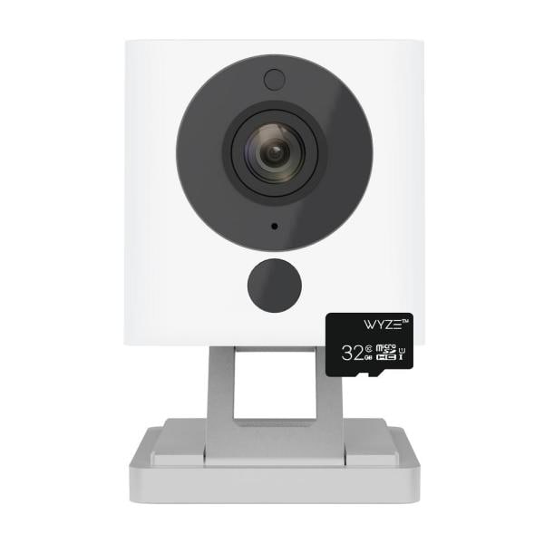 1080p Indoor Wi-Fi Security Camera, 32GB Card, Alexa and Google Enabled Free 14-Day Cloud Storage Night Vision