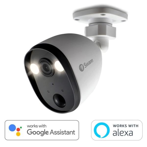 1080p Spotlight Cam Wired Outdoor Security Camera White