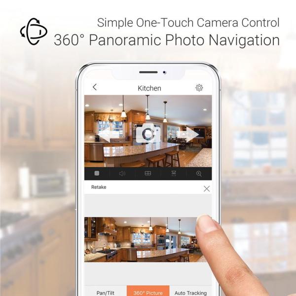 1080p Wireless Indoor Pan/Tilt WiFi Security Camera with 360-Degree Coverage, Full Duplex 2-Way Audio