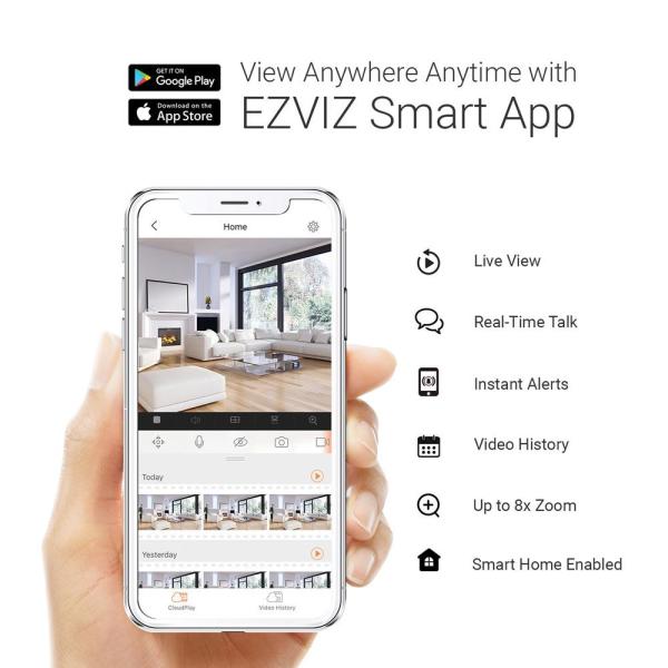 1080p Wireless Indoor Pan/Tilt WiFi Security Camera with 360-Degree Coverage, Full Duplex 2-Way Audio