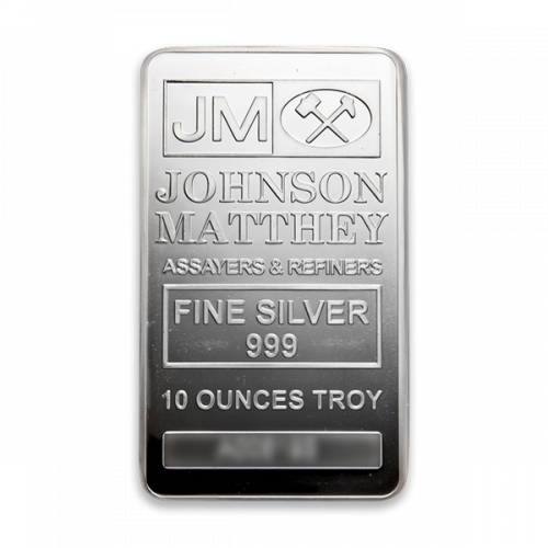 10oz Johnson Matthey Silver Bar
