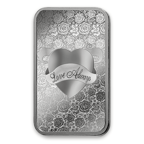 1oz PAMP Silver Bar – Love Always