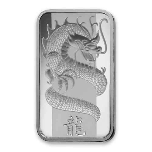 1oz PAMP Silver Bar – Lunar Dragon