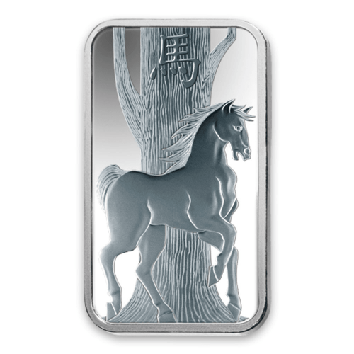 1oz PAMP Silver Bar – Lunar Horse