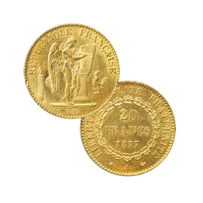 20 Franc Gold Coin (Swiss, French, Belgian, Italian) - Random Date and Design (.1867 AGW)