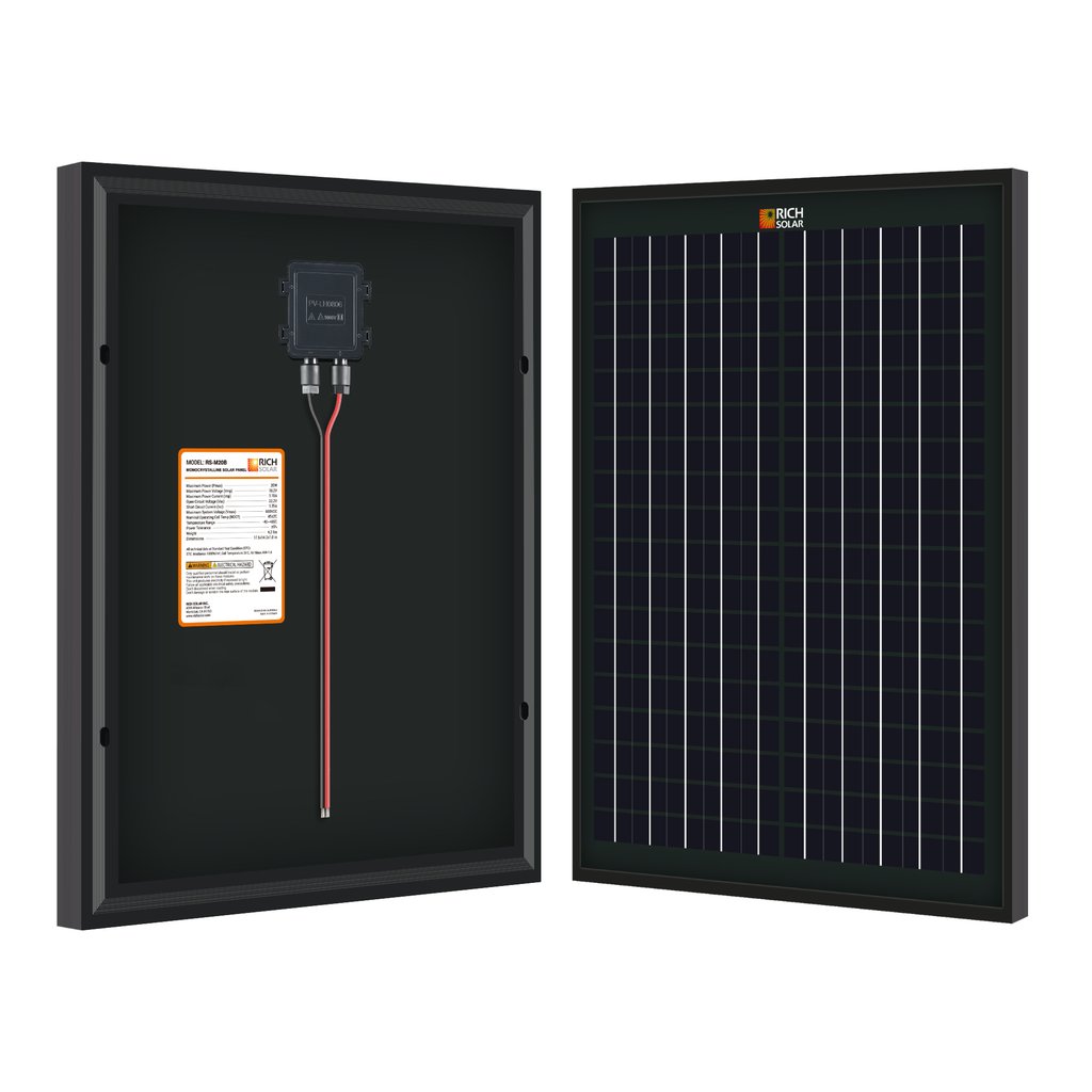 20 WATT SOLAR PANEL BLACK
