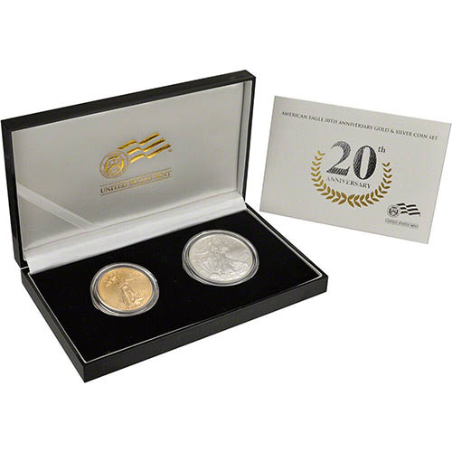 2006-W Burnished American Eagle 20th Anniversary 2-Coin Set (Box + CoA)
