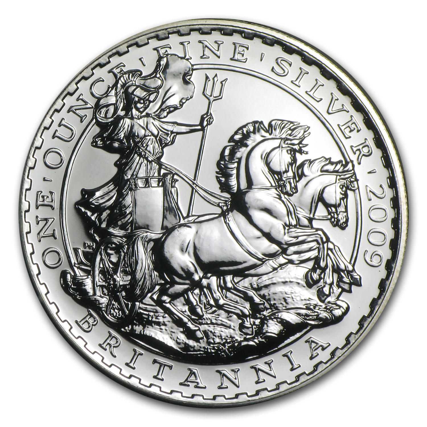 2009 Great Britain 1 oz Silver Britannia BU