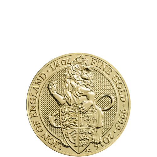 2016 1/4 oz British Gold Queen’s Beast Lion Coin (BU)