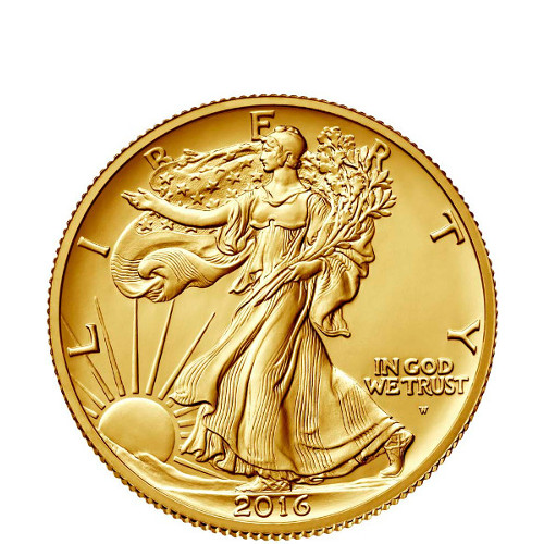 2016-W 1/2 oz American Gold Walking Liberty Half Dollar Coin (Box + CoA)