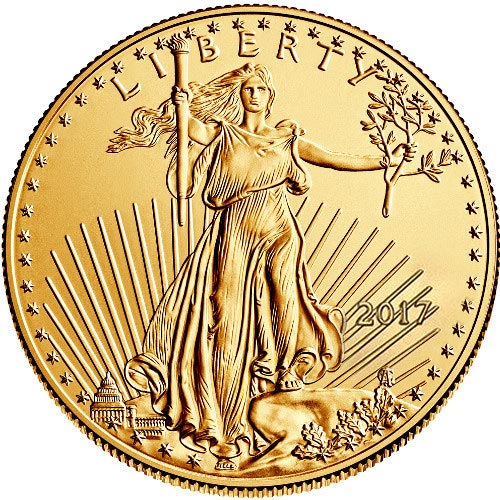 2017 1 oz American Gold Eagle Coin (BU)