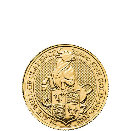 2018 1/4 oz British Gold Queen’s Beast Black Bull Coin