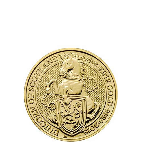 2018 1/4 oz British Gold Queen’s Beast Unicorn Coin (BU)
