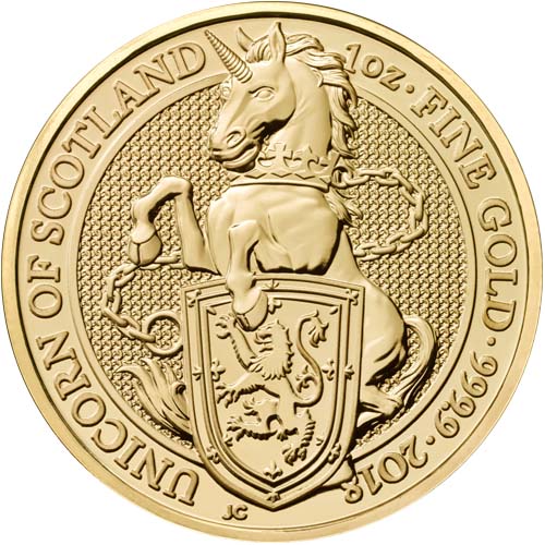 2018 1 oz British Gold Queen’s Beast Unicorn Coin