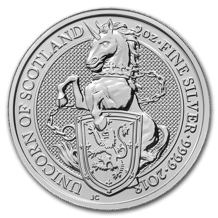 2018 Great Britain 2 oz Silver Queen’s Beasts The Unicorn
