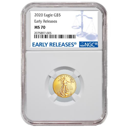 2020 1/10 oz American Gold Eagle Coin NGC MS70 ER