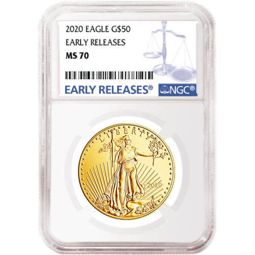 2020 1 oz American Gold Eagle Coin NGC MS70 ER