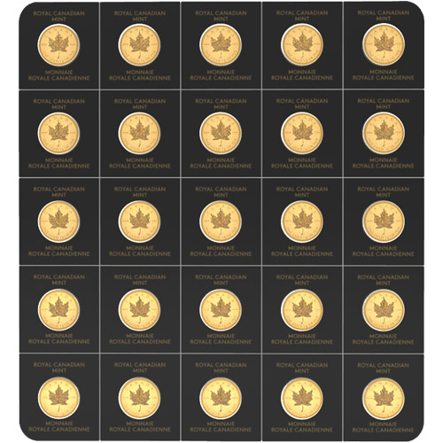 2020 25 Gram Canadian Gold MapleGram (25x1g, BU w/ Assay)