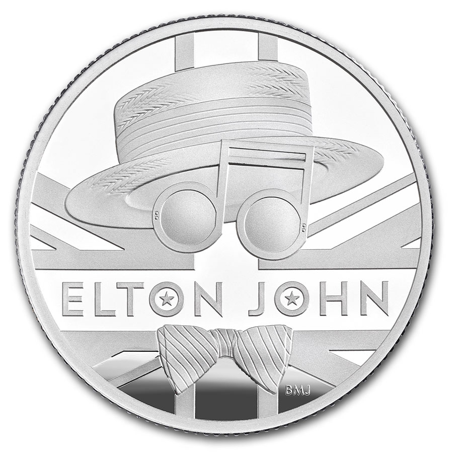 2020 Great Britain 1/2 oz Proof Silver Music Legends: Elton John