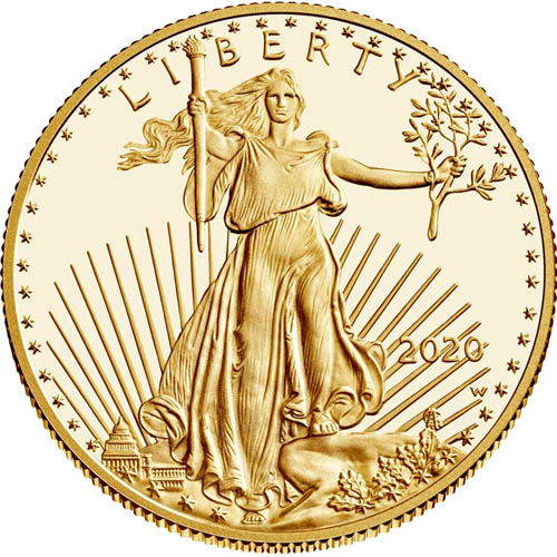 2020-W 1 oz Proof American Gold Eagle Coin (Box + CoA)