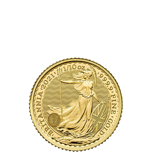 2021 1/10 oz British Gold Britannia Coin (BU)