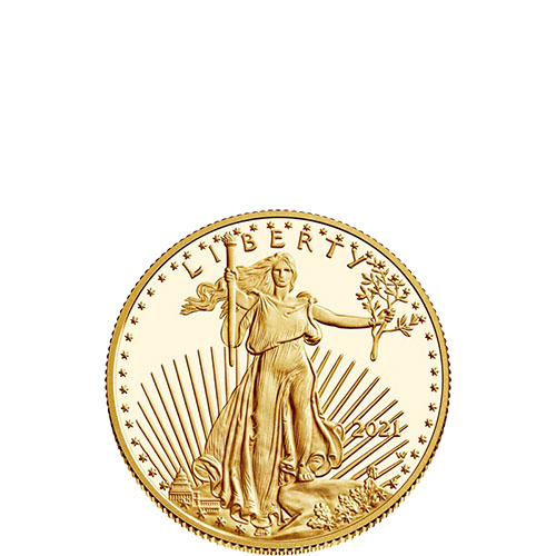 2021-W 1/10 oz Proof American Gold Eagle Coin (Box + CoA, Type 1)