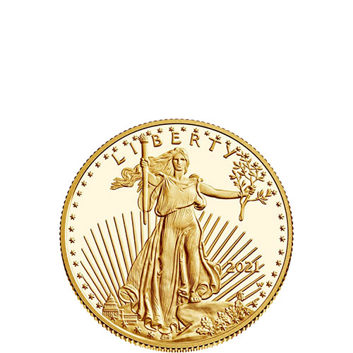 2021-W 1/4 oz Proof American Gold Eagle Coin (Box + CoA, Type 1)