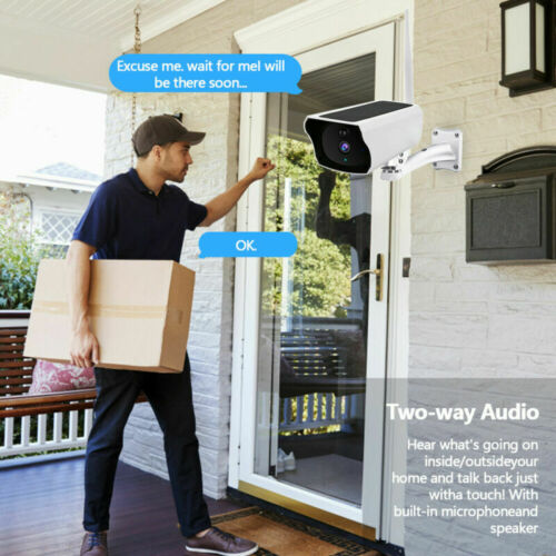 2MP Solar Waterproof Wireless WiFi 1080P Security IP Camera Night Vision Battery