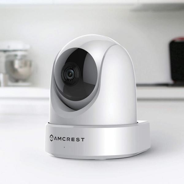 4MP UltraHD Indoor Wi-Fi Camera Security IP Camera with Pan/Tilt, Night Vision, Motion Detection, White (3-Pack)