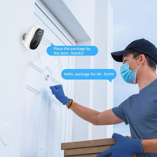AKASO Wireless Security Camera Wifi 1080P 2-Way Audio Night Vision Rechargeable