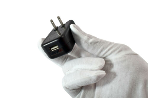 Authentic Look AC Wall Adapter + DVR spy Cam + Hidden + Real Charging