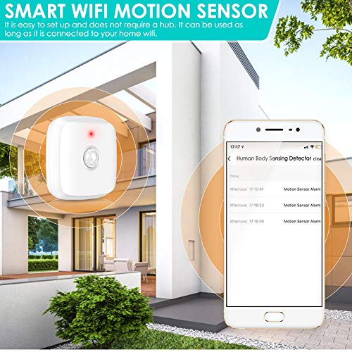 Ceiling Mount Smart Motion Sensor - Smart WiFi Motion Sensor with LED Indicator, Adjustable Angle, Compatible with The Smart Life System. Cell...