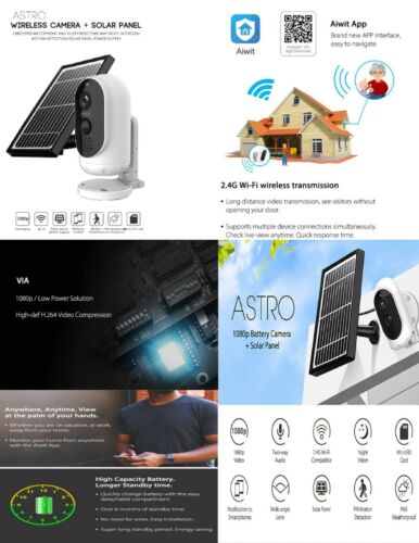 Clearance sale!SOLAR Wireless Security Camera SPLIT CAMERA 1080p H